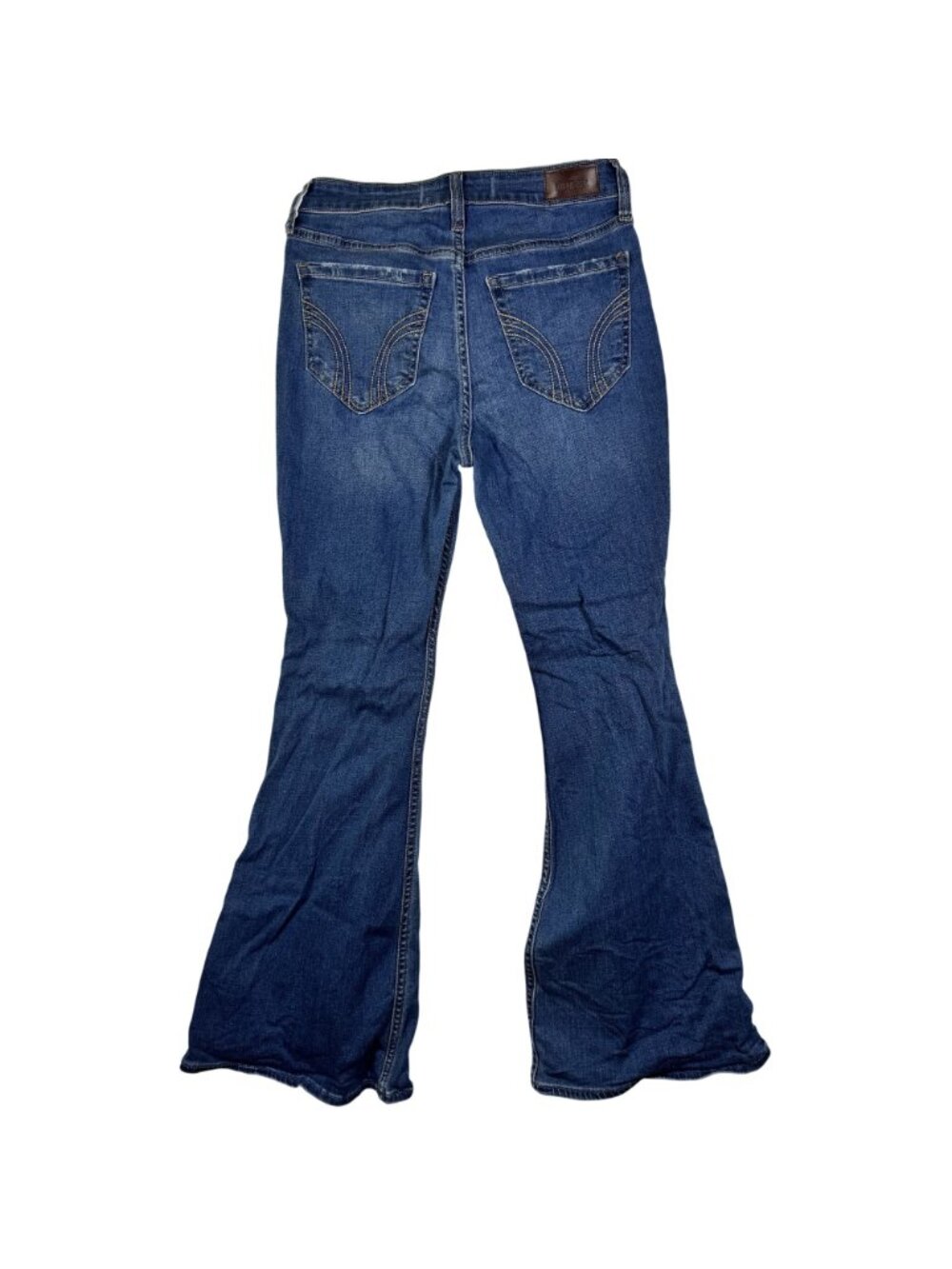 Hollister High-Rise Flare Jeans Womens Size 8S Classic Stretch Blue Denim Y2K - Picture 3 of 10